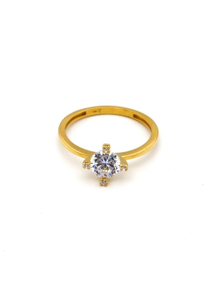 Gold Zone Real Gold Solitaire Ring 0056 (SIZE 9) R1997 - Image 4