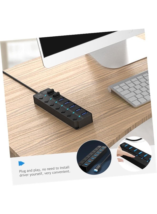 هوجفتس موزع USB 3.0 بسبعة منافذ عالي السرعة، موسع منافذ للكمبيوتر المحمول والمكتبي مع مؤشرات LED - Image 5