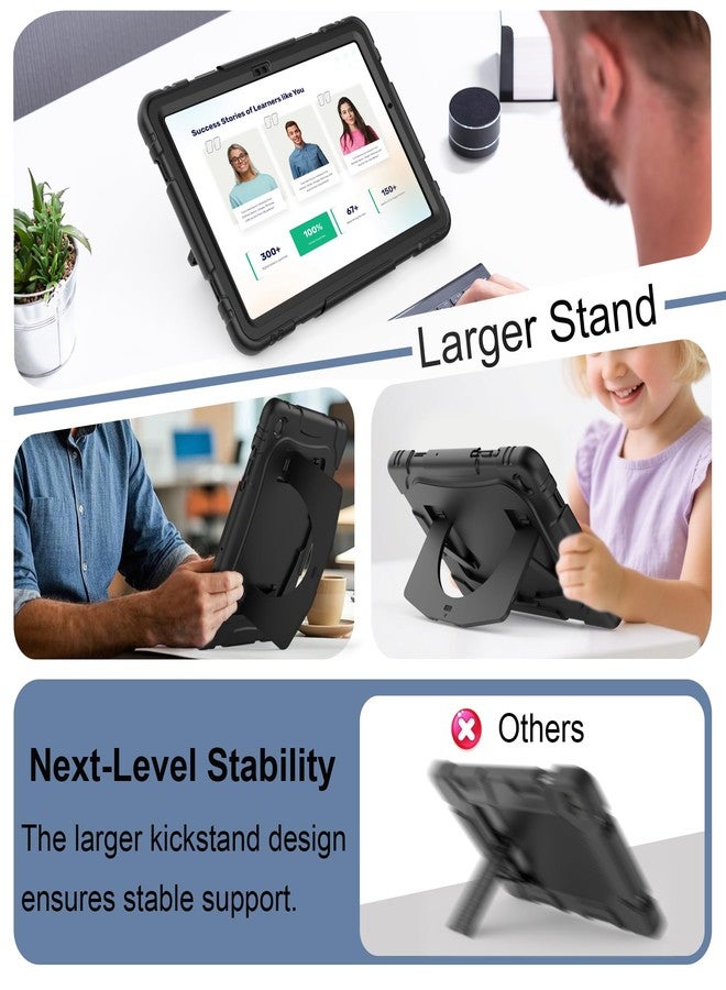rantice Case for Galaxy Tab A9+ / A9 Plus 11'' (SM-X210/X216/X218), with Screen Protector and Larger Kickstand, 3 Layer Heavy Duty Shockproof Cover Kid-Proof Protective Case for Samsung A9+ 11 Inch, Black - Image 2