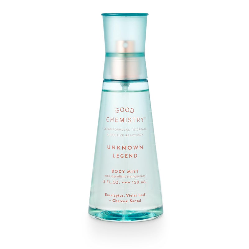 Good Chemistry Unknown Legend Body Mist 5 fl oz - Light, Woody Spray with Eucalyptus, Violet Leaf, & Charcoal Santal - Warm, Clean & Vegan - Image 1
