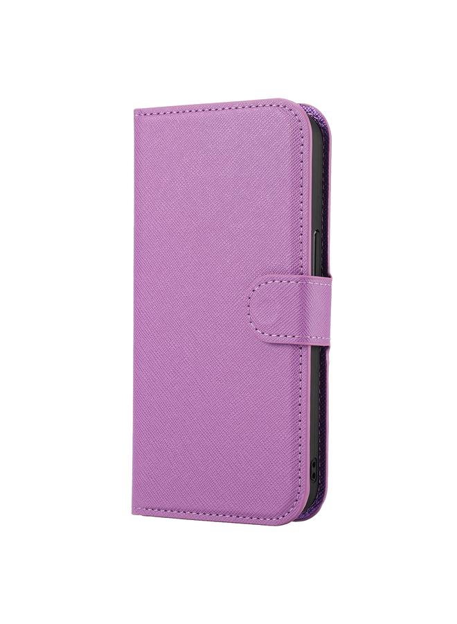 S-TOP Case For iPhone 15 Plus Cross Texture Detachable Horizontal Flip PU Leather Case - Image 2