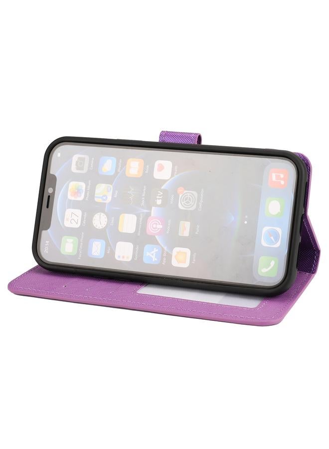 S-TOP Case For iPhone 15 Plus Cross Texture Detachable Horizontal Flip PU Leather Case - Image 5