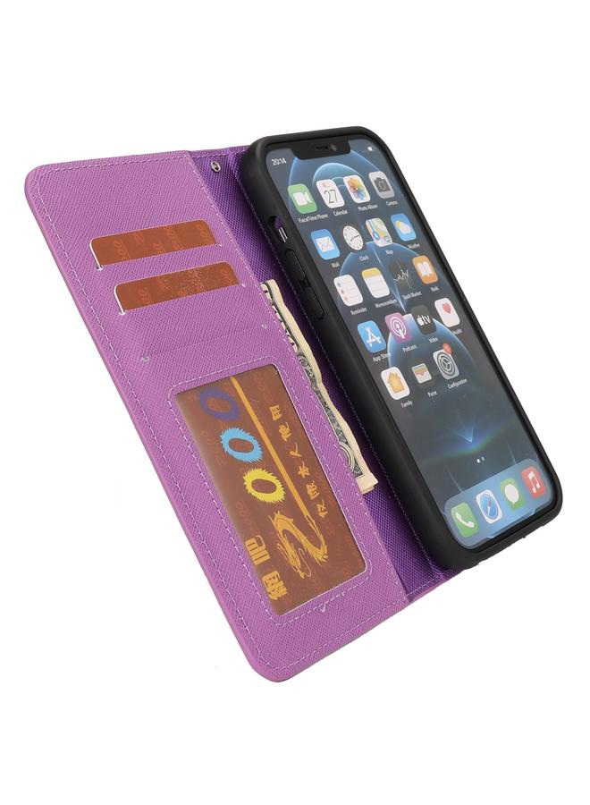 S-TOP Case For iPhone 15 Plus Cross Texture Detachable Horizontal Flip PU Leather Case - Image 4