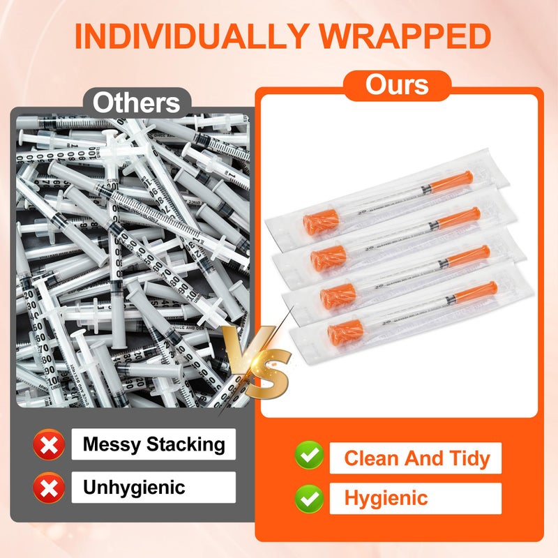 Cuneieo 100Pack 1ml Plastic Measuring Dispensers 30G*8mm for Separating Liquids - Image 5