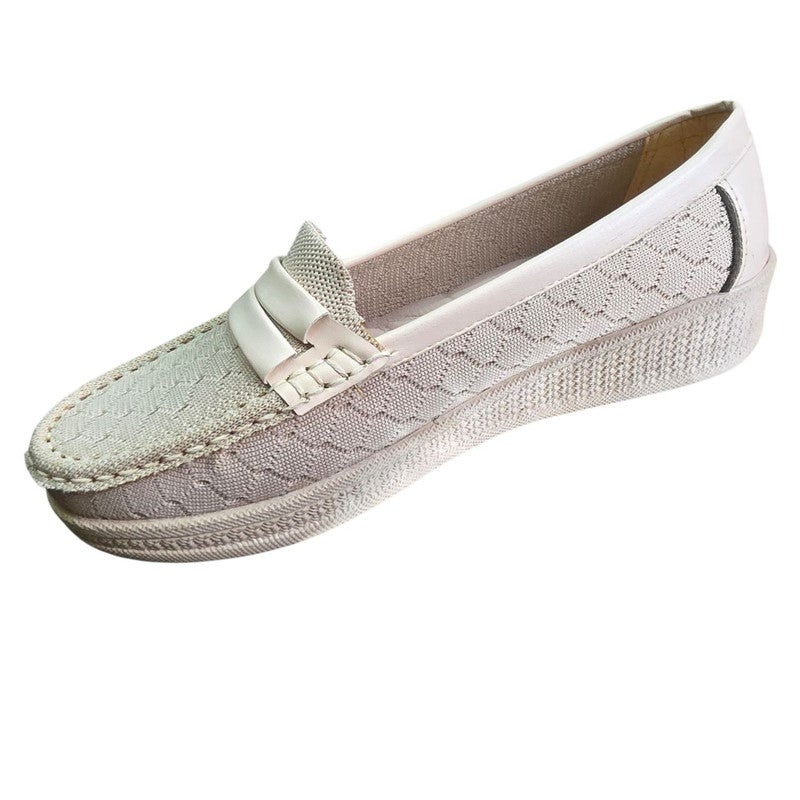 Karisma Wedge Crochet Fabric Closed Shoe With A Double Belted Design - Image 2