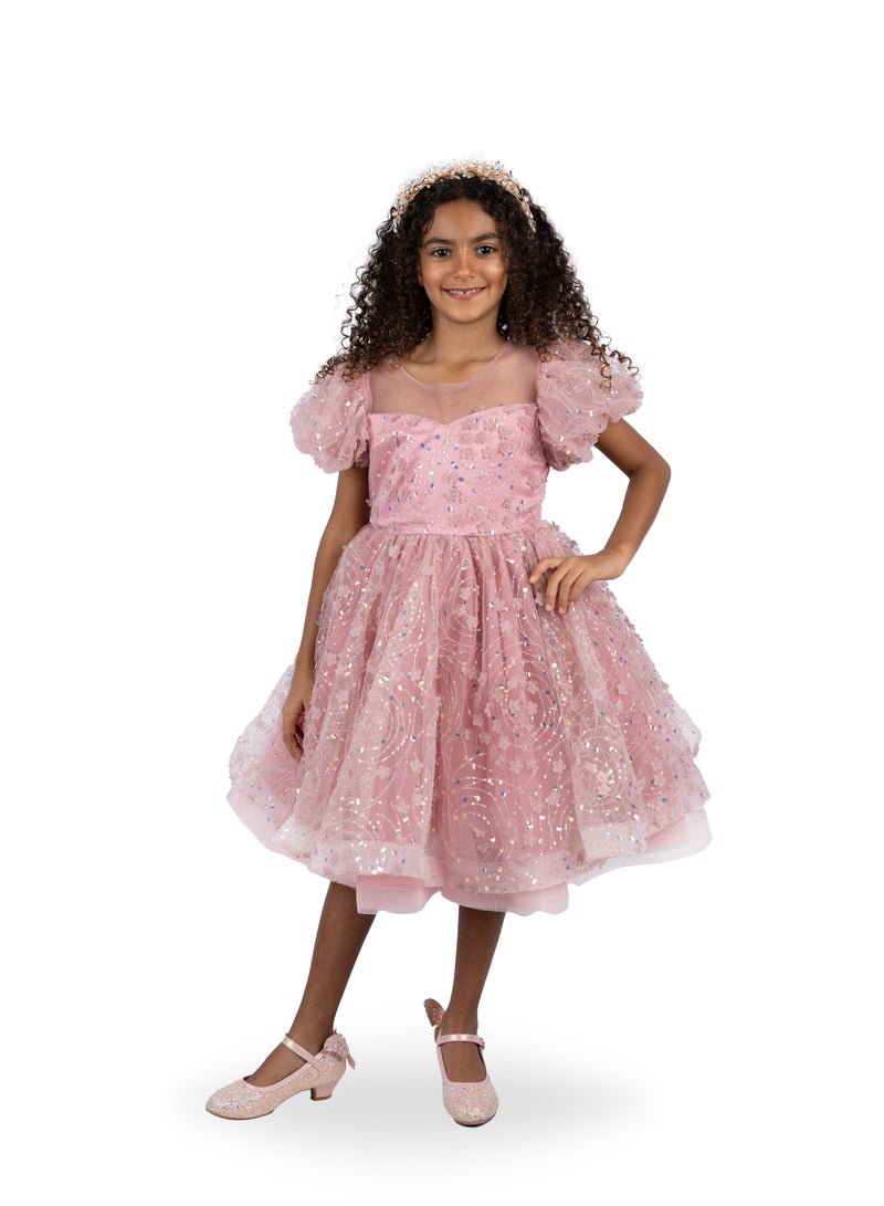 D'Daniela Floral Tulle Party Dress - Image 3