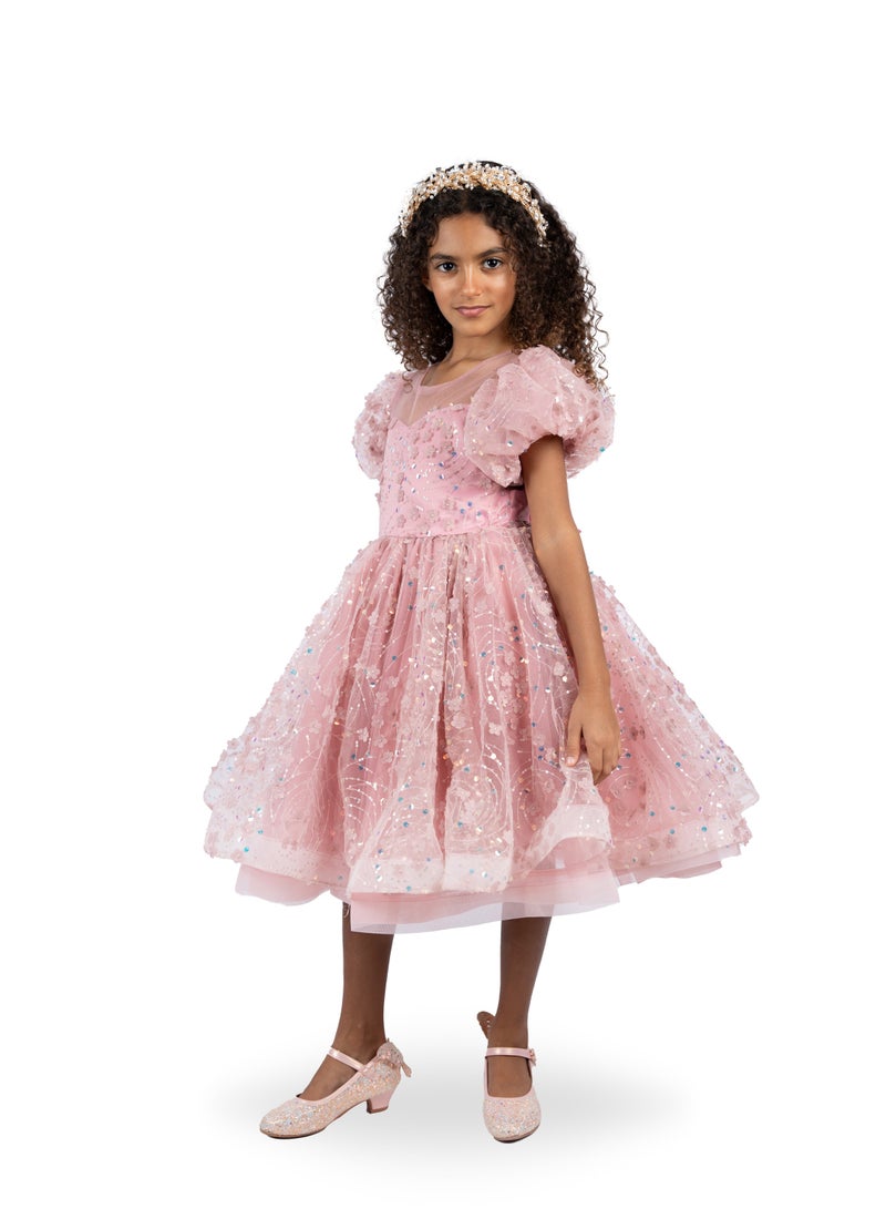 D'Daniela Floral Tulle Party Dress - Image 5