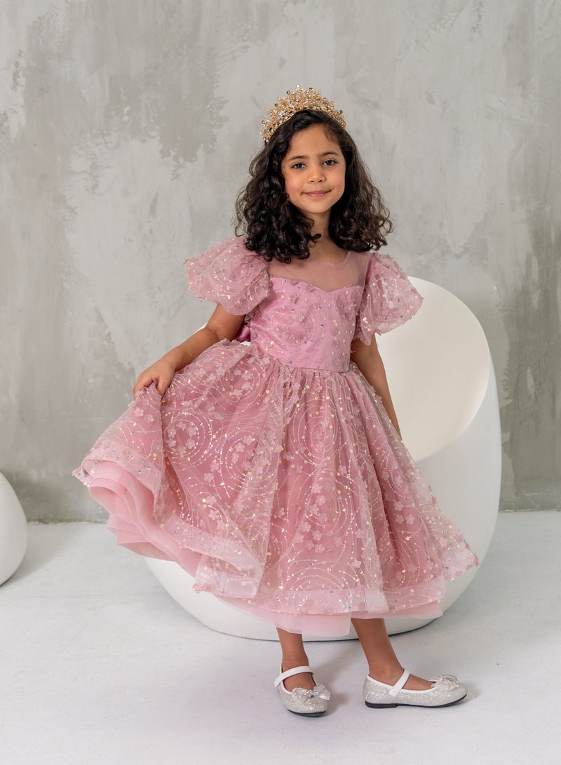 D'Daniela Floral Tulle Party Dress - Image 2