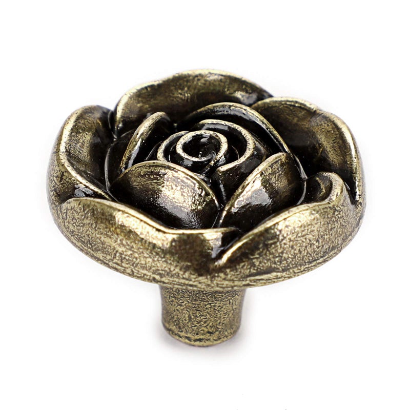 Juxyes Pack Of 5 Euro Rose Decorative Cabinet Knobs With Plate Floral Ivory Drawer Knob Cupboard Door Knobs Ivory White Drawer Pulls Cabinet Handle Knobs For Dresser Cabinet - Image 5