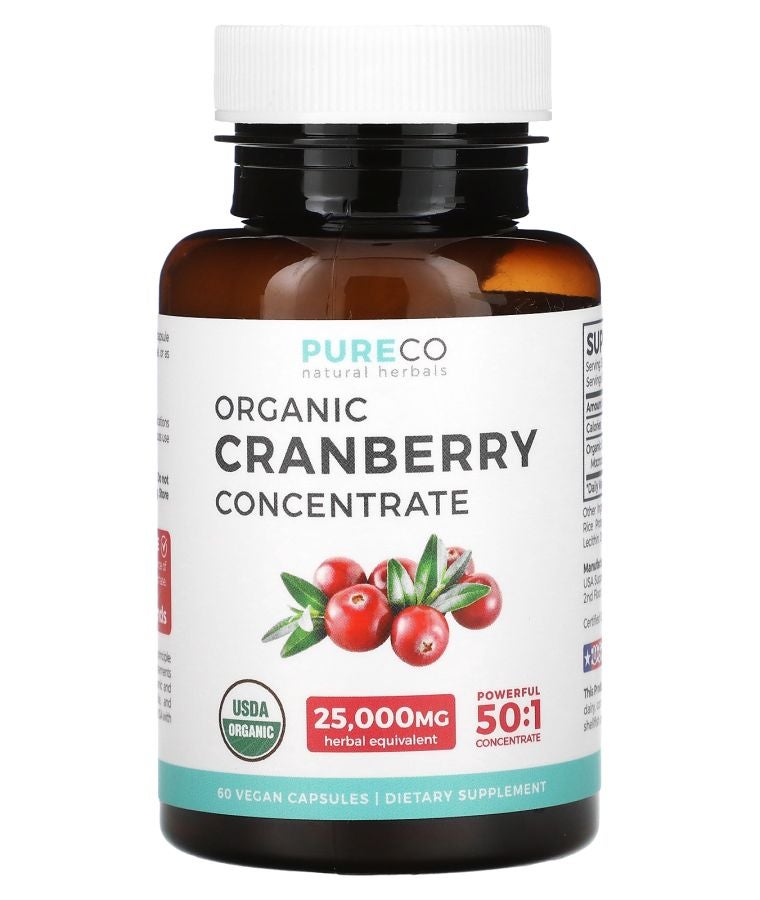 Organic Cranberry Concentrate 500 mg 60 Vegan Capsules