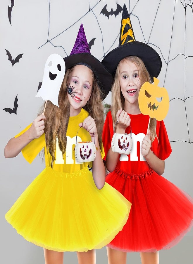 FONYFA Letter M Halloween Costumes Tutu Skirts,Women Team Group T-Shirt,Candy Costume for Halloween Christmas, Green, L - Image 5