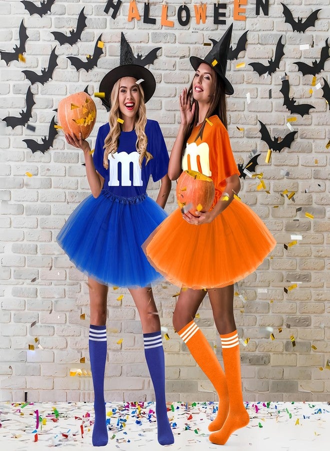 FONYFA Letter M Halloween Costumes Tutu Skirts,Women Team Group T-Shirt,Candy Costume for Halloween Christmas, Green, L - Image 4