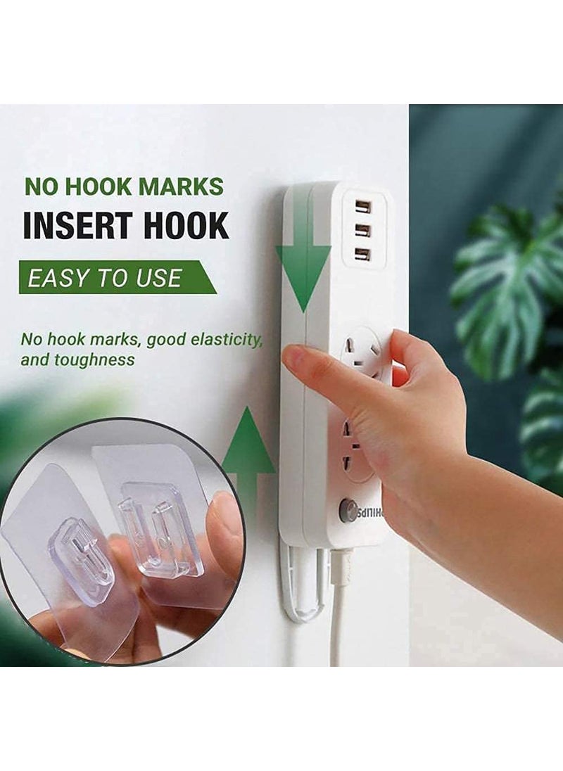 PARVY PARVY Male Female Wall 10KG Max Magic Sticker Hooks Plastic Self Adhesive for Hanging Hanging Mobile Case Spike Guards Toilet Brush Photo Frames BathroomKitchen AccessoriesMaleFemale5 Pair  - Image 2