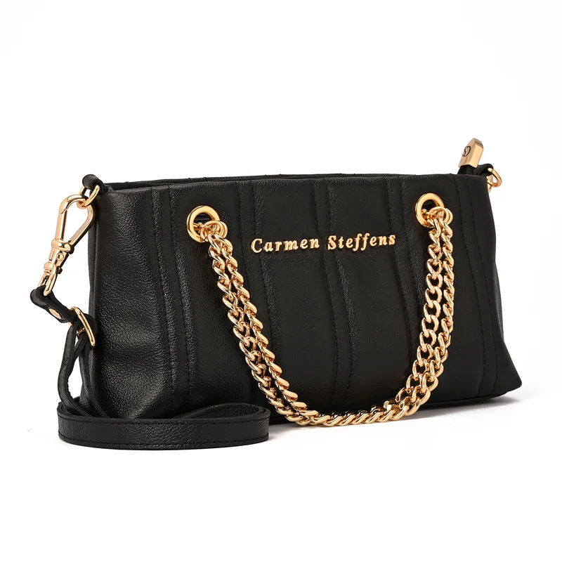 Quilted Bag Chains Black