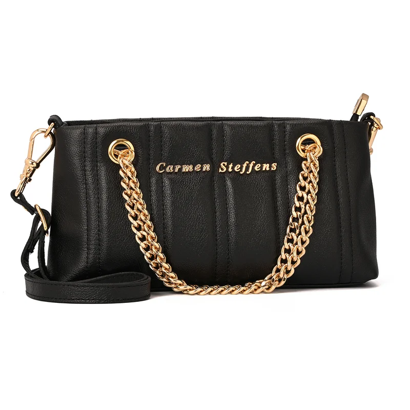 كارمن ستيفنز سلاسل حقيبة مبطنة سوداء