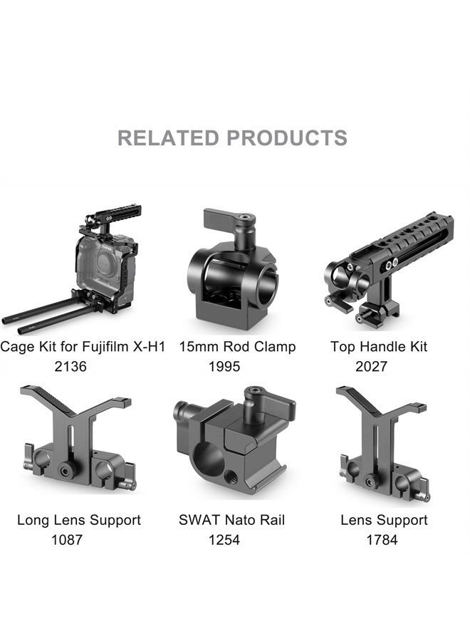SMALLRIG SmallRig 15mm Carbon Fiber Rods (9 Inch) for 15mm Rod Rail Support System, LCD Mount, Shoulder Pad, Lens Support, 15mm Follow Focus - 1690  - Image 4