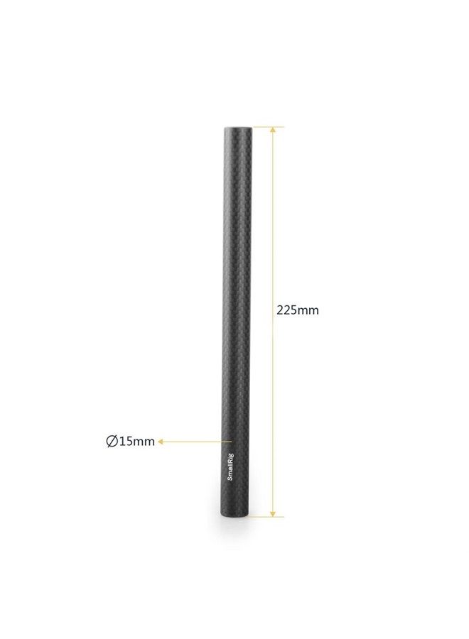 SMALLRIG SmallRig 15mm Carbon Fiber Rods (9 Inch) for 15mm Rod Rail Support System, LCD Mount, Shoulder Pad, Lens Support, 15mm Follow Focus - 1690  - Image 2