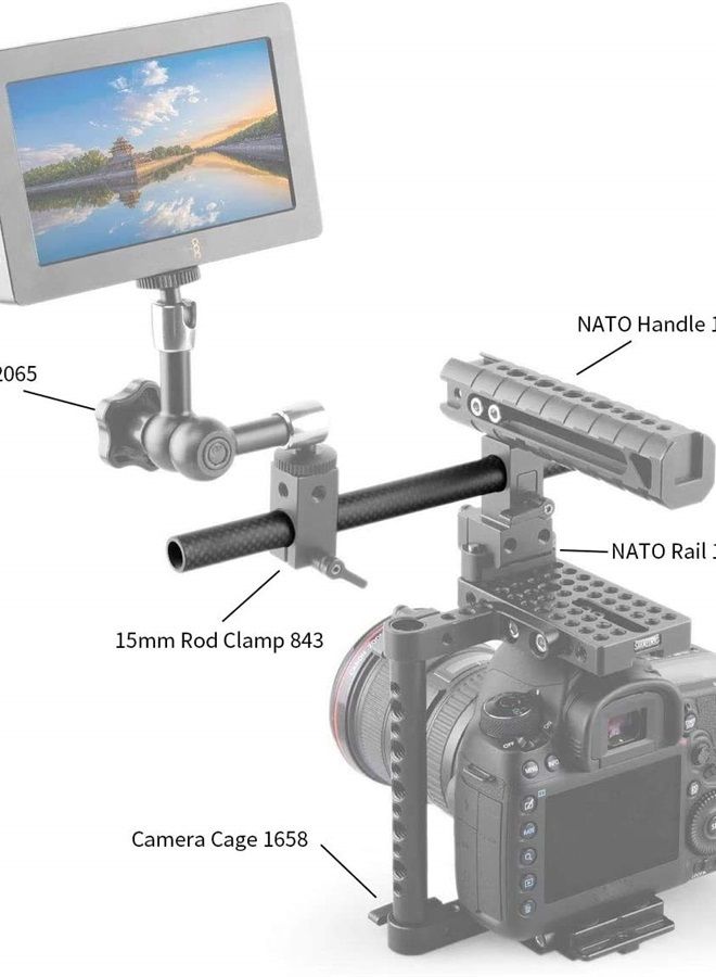 SMALLRIG SmallRig 15mm Carbon Fiber Rods (9 Inch) for 15mm Rod Rail Support System, LCD Mount, Shoulder Pad, Lens Support, 15mm Follow Focus - 1690  - Image 3
