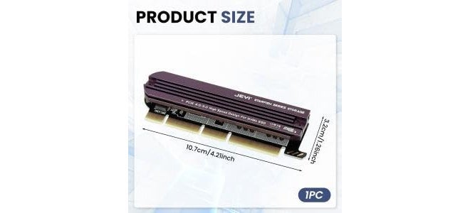 Verilux ® NVMe PCIe 4.0 Adapter NVMe M.2 SSD to PCIe X4/X8/X16 Card with Aluminum Heat Sink M.2 to PCI-Express SSD Expansion Card Support 2230 2242 2260 2280 Max 4TB for Windows/Linux/Moc os - Image 2