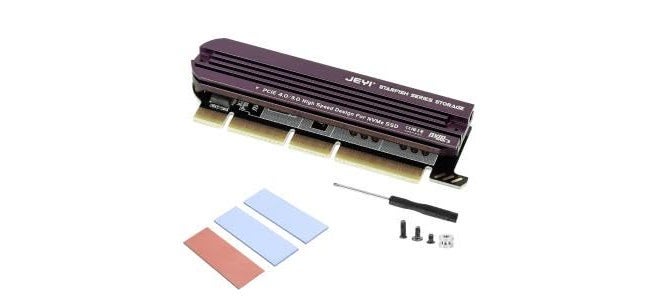 Verilux ® NVMe PCIe 4.0 Adapter NVMe M.2 SSD to PCIe X4/X8/X16 Card with Aluminum Heat Sink M.2 to PCI-Express SSD Expansion Card Support 2230 2242 2260 2280 Max 4TB for Windows/Linux/Moc os - Image 1