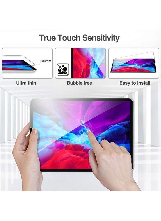 Rock Pow - iPad Pro 12.9 Screen Protector 2022 2021 2020 2018, Tempered Glass Screen Film Guard Screen Protector for iPad Pro 12.9 6th 2022/ 5th 2021/ 4th Gen 2020/ 3rd Gen 2018 Clear - Image 1