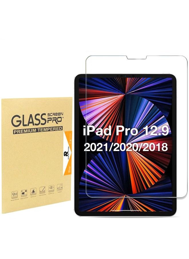 Rock Pow - iPad Pro 12.9 Screen Protector 2022 2021 2020 2018, Tempered Glass Screen Film Guard Screen Protector for iPad Pro 12.9 6th 2022/ 5th 2021/ 4th Gen 2020/ 3rd Gen 2018 Clear - Image 1