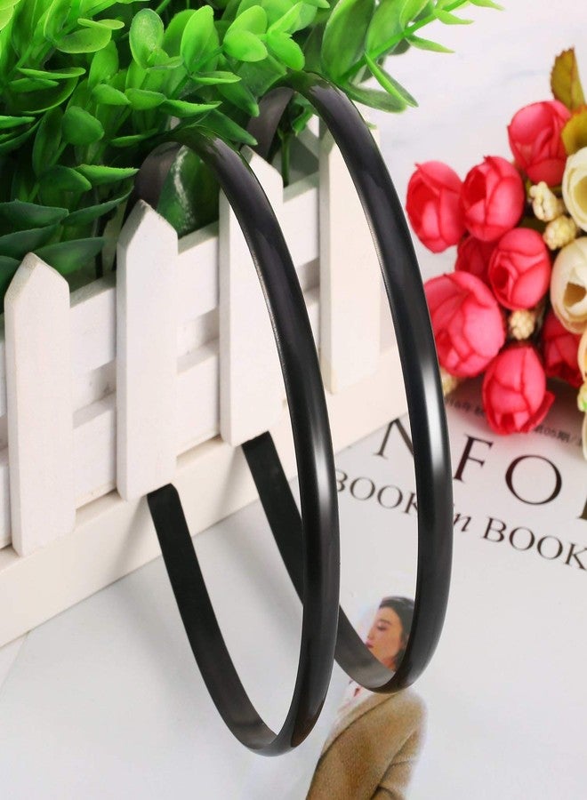 HOMEMATES 12 Pcs Women Fancy Stylish Black Plastic Headband Hairband Girls Women Hair Accessories-multicolour (BLACK) - Image 3