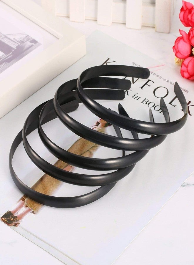 HOMEMATES 12 Pcs Women Fancy Stylish Black Plastic Headband Hairband Girls Women Hair Accessories-multicolour (BLACK) - Image 2