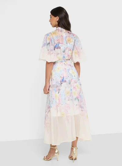 How To Style A Shirt Dress Calvin Klein Floral Print High Low Chiffon Maxi  Dress FREE