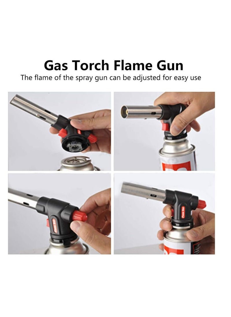 PAMEER - Multi-Purpose Butane Propane Torch, Flame Gun, Kitchen Torch, Cooking Torch, Adjustable Flame, Mini Blow Lighter Gas burner, Culinary Torch for BBQ, Baking, Cooking, Soldering, Jewelry Welding. - Image 1