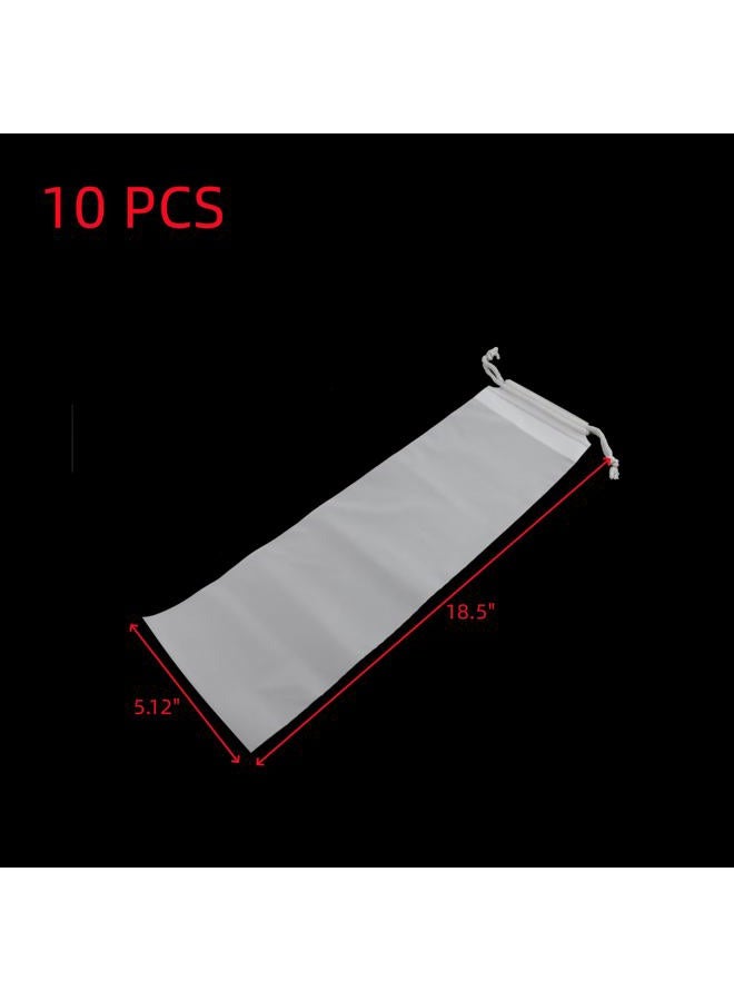 Oedema 10Pcs Umbrella Bags Disposable Replacement Translucent Umbrella Storage Bag Waterproof & Dustproof Umbrella Sleeves Reusable with Drawstring for Wet Umbrella - Image 2