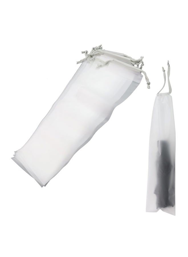 Oedema 10Pcs Umbrella Bags Disposable Replacement Translucent Umbrella Storage Bag Waterproof & Dustproof Umbrella Sleeves Reusable with Drawstring for Wet Umbrella - Image 1
