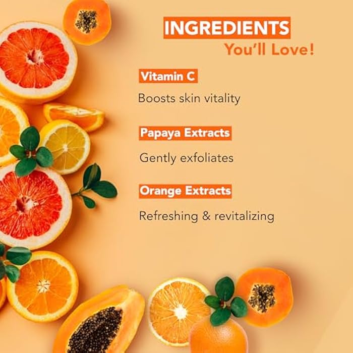 Botanic Hearth Vitamin C Foaming Face Wash With Papaya & Orange | Extracts Built|In Silicone Brush | For Cleansing & Glowing Skin | Paraben & Sulphate Free | Face Cleanser For Women & Men | 5.1 Fl Oz - Image 3