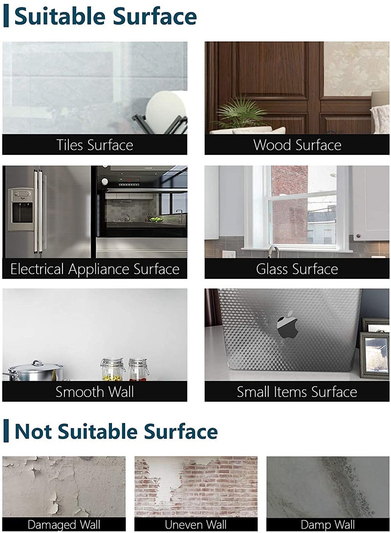 FOKRIM Aluminium Oil Proof Self-Adhesive Anti-Mold and Heat Resistant Kitchen Backsplash Foil Stickers Wallpaper (60X200CM) Size-2m - Image 5