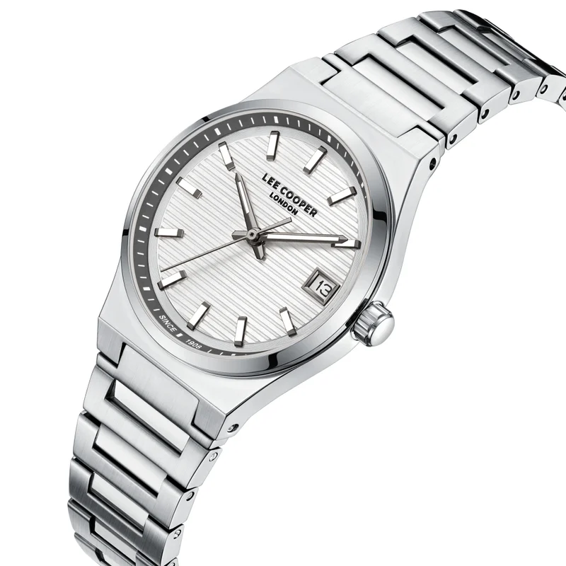 لي كوبر ساعة يد نسائية معدنية بعقارب  مم