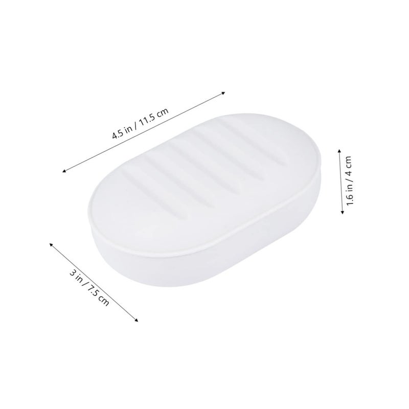 8 White Plastic Travel Soap Holder Case With Lid 11 5x7 5x4cm For Bathroom Kitchen And Outdoor Use - Image 3