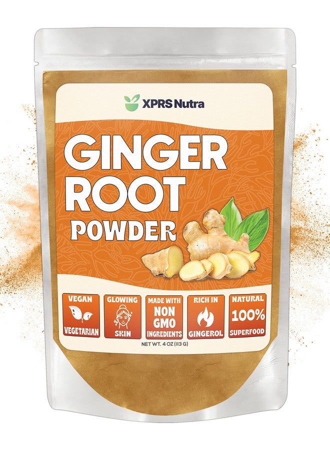XPRS Nutra Ginger Powder - Premium Ground Ginger Root Powder with Potent Spicy Flavor - Ground Ginger Powder - Vegan Friendly Sustainably Grown Powdered Ginger (4 Ounce) - Image 1