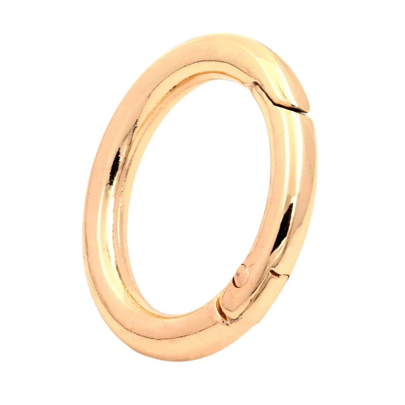 EVALUEMART 6Pcs 29Mm Zinc Alloy Round Spring Snap Hooks Clip DIY Accessories for Handbag Purse Shoulder Strap Key Chains,Circle Metal Key Ring Buckle(Golden) - Image 1