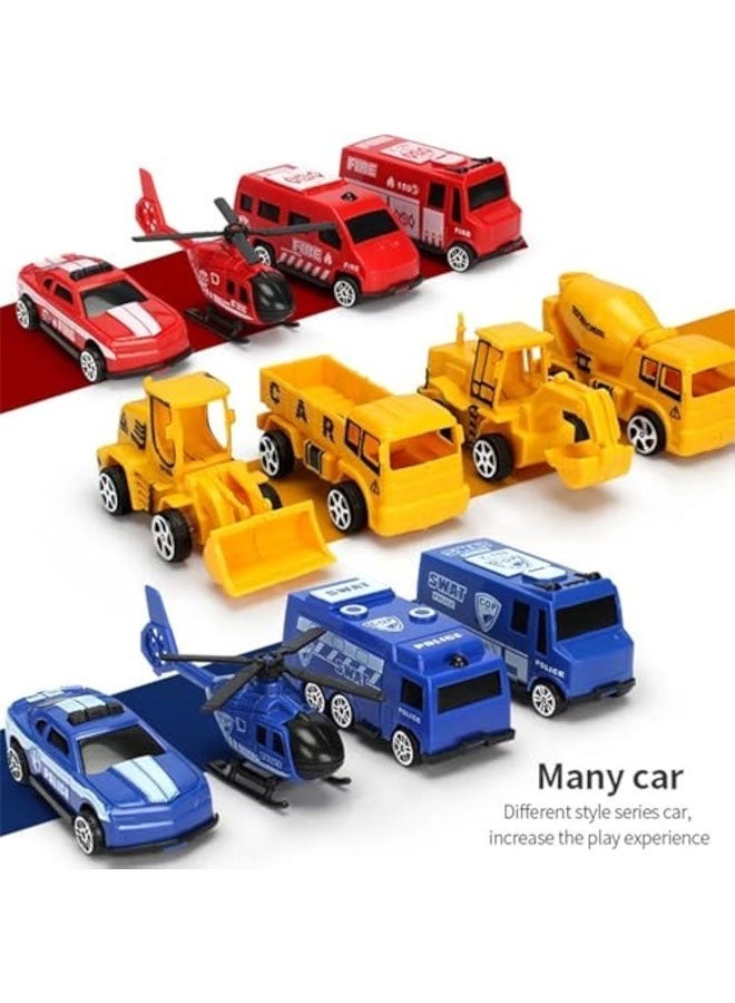 YelaJoy 34 PCS Construction Track Set, with 4 Cars And Plenty Of Accessories, Construction Track Car Set, Flexible Track Toy Set, Diy Construction Vehicle Toy, Easy To Assemble - Image 3
