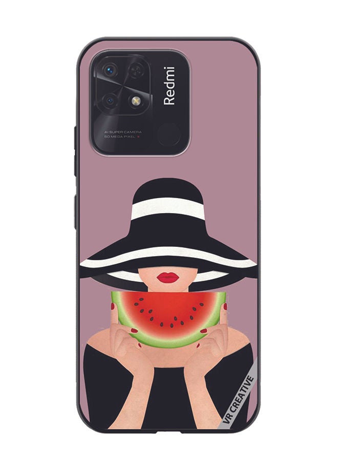 VR CREATIVE Protective Case Cover For Xiaomi Redmi 10C Girl With Watermelon Design Multicolour - Image 1