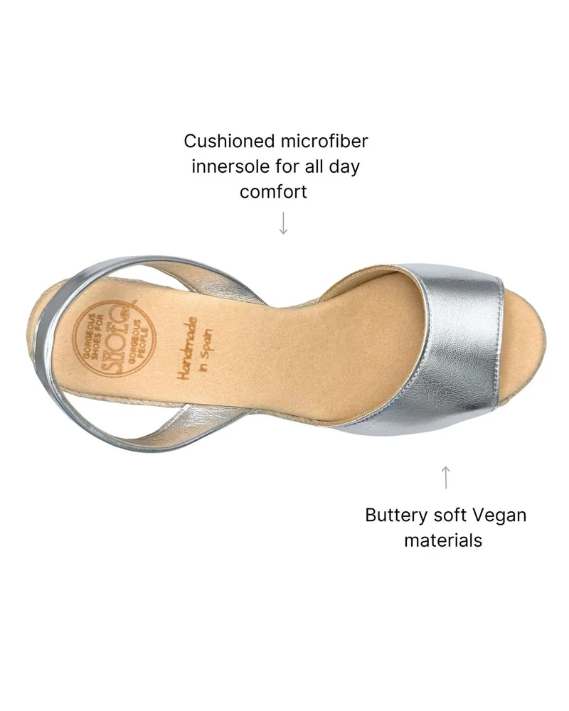 SHOEQ Platinum Classic Espadrille Wedge for Women | Best Price UAE