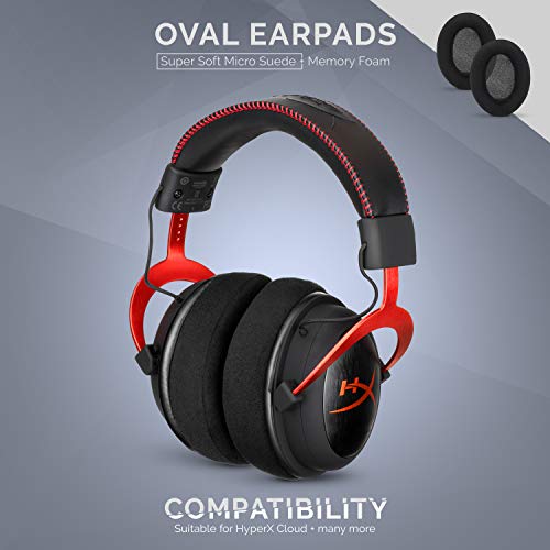 BRAINWAVZ Micro Suede Replacement Ear Pads for HyperX Cloud & Alpha, ATH M50X, Steelseries Arctis, Logitech G Pro & More Headphones, Soft Velour, Memory Foam & Long Lasting Earpads by Brainwavz - Image 5
