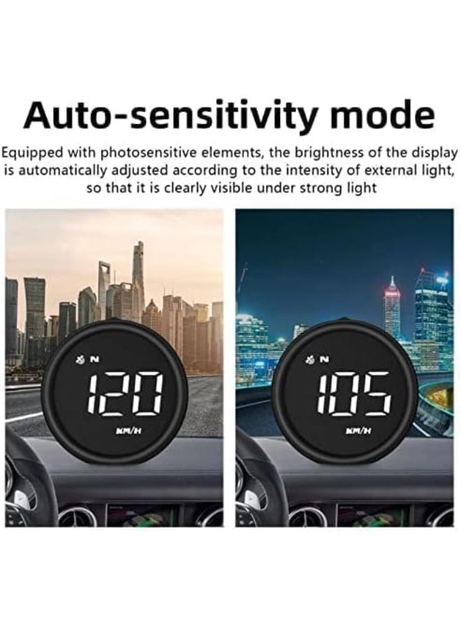 Universal Digital HUD Head Up Display GPS Speedometer with Over Speed Alarm and Tired Driving Warning for Cars - Image 5