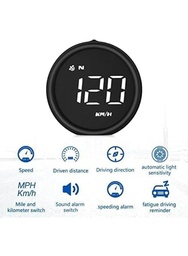 Universal Digital HUD Head Up Display GPS Speedometer with Over Speed Alarm and Tired Driving Warning for Cars - Image 4