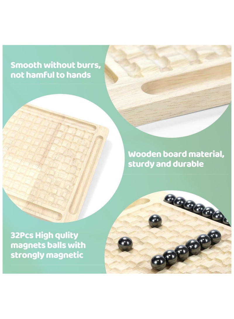 32 كرة مغناطيسية، مجموعة شطرنج مغناطيسية من 2 إلى 4 لاعبين، لعبة لوحية محمولة للسفر، ألعاب لوحية عائلية للأطفال والكبار، لعبة تعليمية للفصول الدراسية والمنزل - Image 3