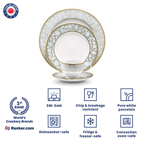 Noritake نوريتيك اليابان - مجموعة كاتوري من 6 قطع من البورسلين، خدمة لـ 6 أشخاص - مجموعة تناول طعام ومطبخ فاخرة - مجموعة هيرث بيش فالي كاتوري - Image 3