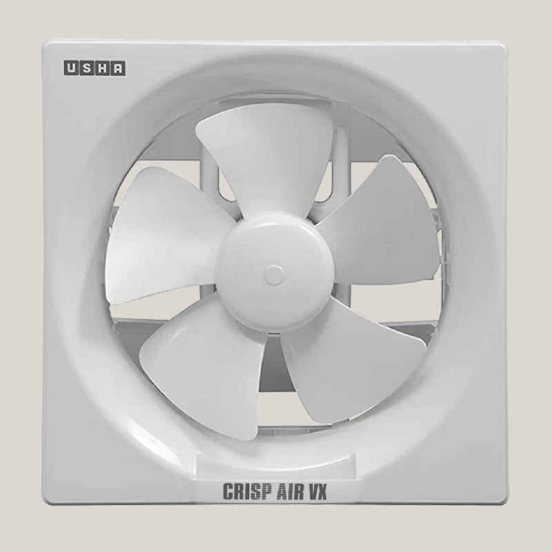USHA Crisp Air VX 200mm (10-Inch) Exhaust Fan for Bathroom | 100% Copper Motor | Inbuilt Back Shutters |Detachable Oil & Dust Collector | Thermal Fuse Protection | Quiet Operation | White - Image 5