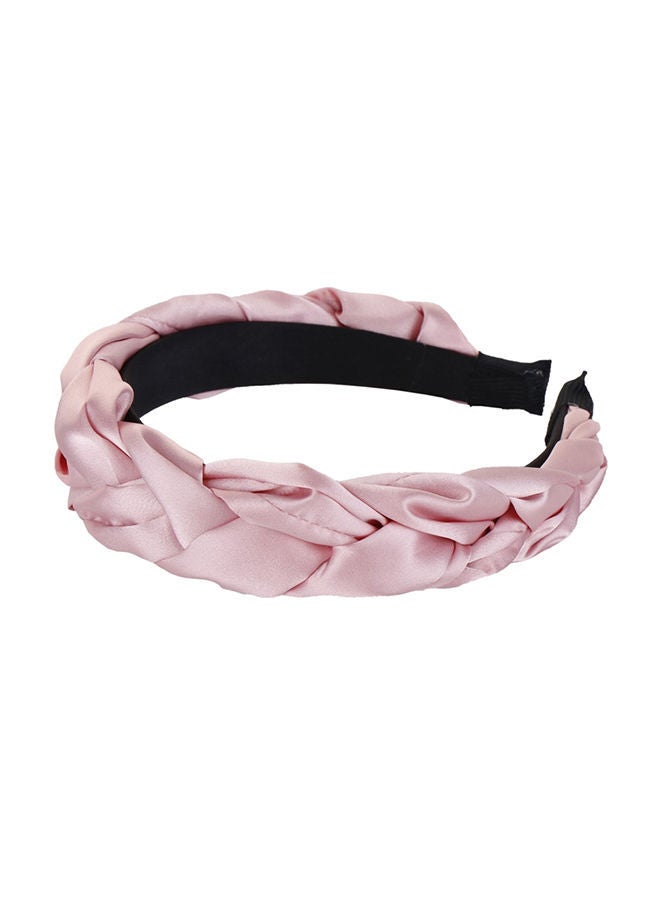 NIBEMINENT Solid Pattern Stylish All Match Hairband Pink