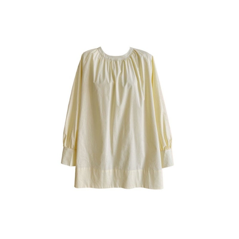 Luxi Korean Style Loose Lazy Basic Round Neck Pleated Raglan Sleeve Mid-length Sun Protection Shirt Women's 3683 - Image 5