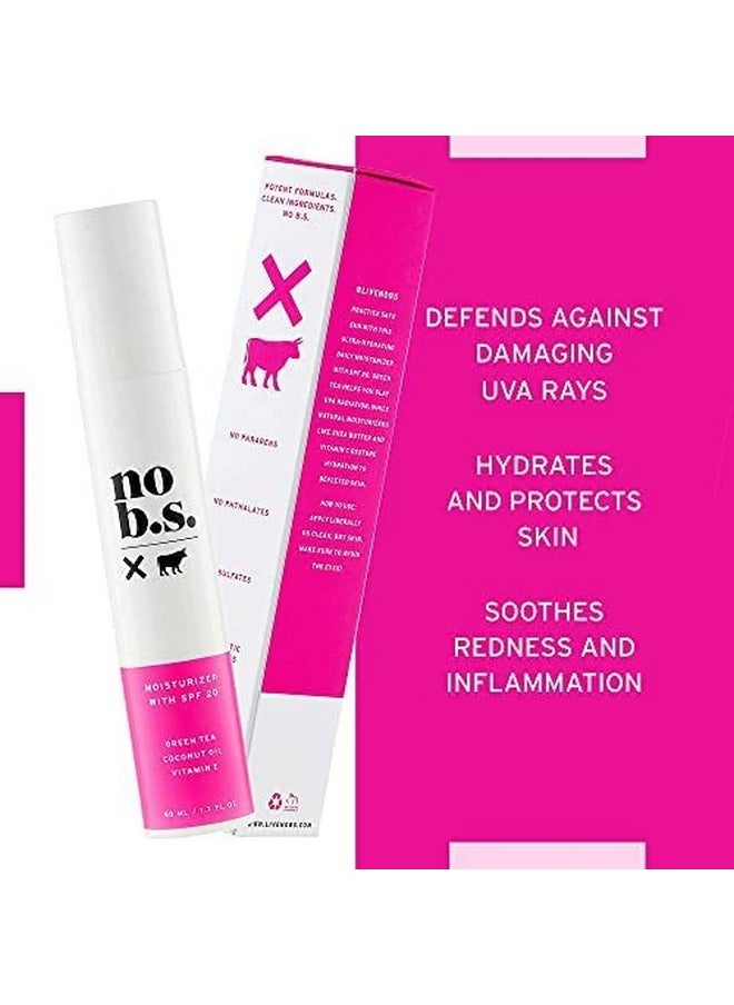 NO B. S. NO BAD STUFF - No Bs Collagen Face Moisturizer With Spf 20. Daily Face Moisturizers For Women. Antiaging Face Sunscreen Cream. Includes Free Skincare Samples - Image 1